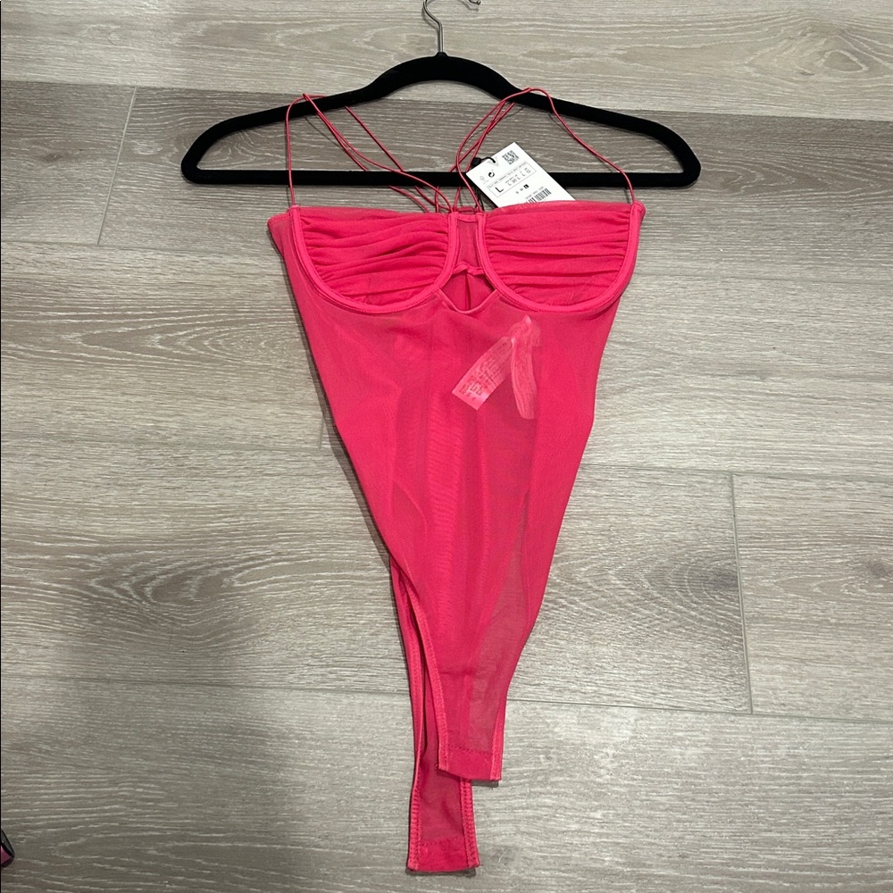 Zara Vibrant Pink Strappy Top
